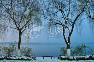 杭州西湖雪景