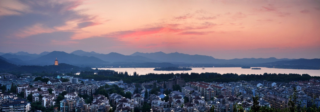 杭州西湖全景