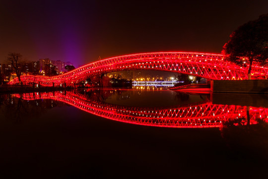 苏州市相城区小外滩公园区域夜景