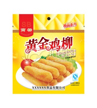 黄金鸡柳食品包装袋设计