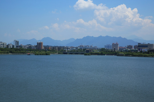 水城武宁 湖水 水城 蓝天白云