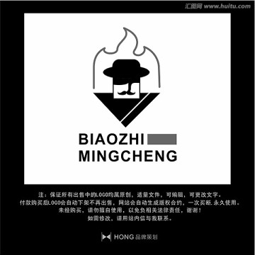 绅士 男 LOGO 标志