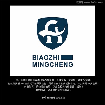F H 字母 LOGO 標志