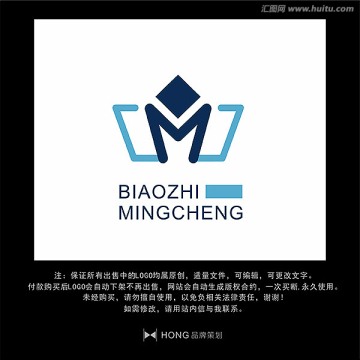 M 字母 LOGO 标志