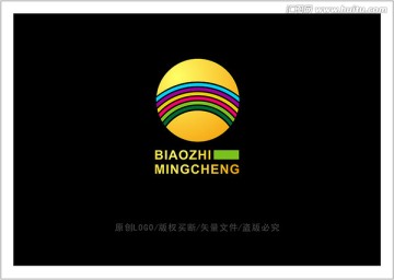 太阳 彩虹 LOGO 标志