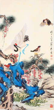 中式花鳥圖