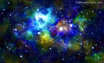 彩色星空圖