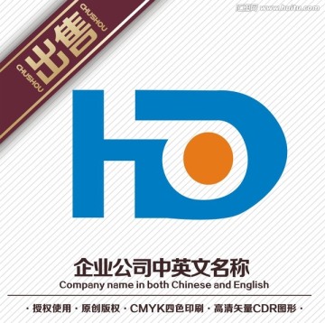 HD電子科技logo標(biāo)志