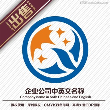 腾飞鸟太阳logo标志