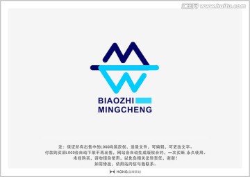 M 蓝色 LOGO 标志