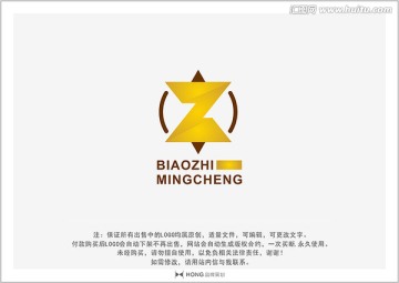 Z 金色 LOGO 标志