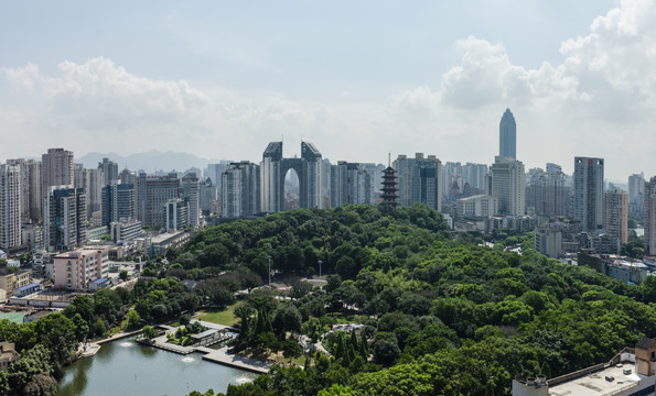 温州 九山湖松台山风光