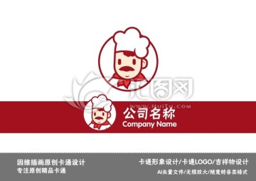 厨师卡通矢量LOGO