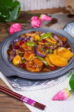 鐵板茄子土豆片