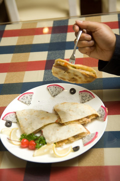 鸡肉芝士饼