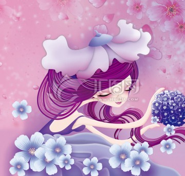 雅花無框畫裝飾畫本子封面PSD