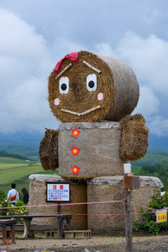 北海道四季彩之丘农场稻草人