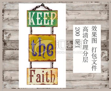 歐美英文鐵片組合 掛飾 裝飾品