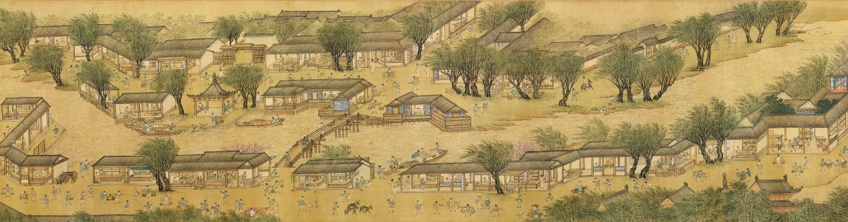 古代商埠云集 人物國(guó)畫
