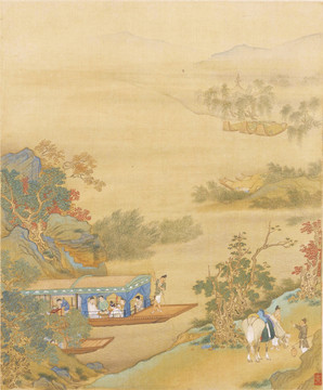 傳世國畫 潯陽琵琶