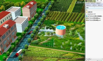 地下式污水處理站鳥瞰模型圖