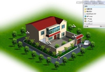 一户农村住宅效果图3d模型