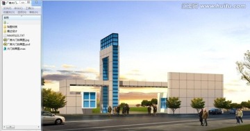 廠房大門效果圖3d模型