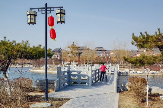 中式路灯 公园景观