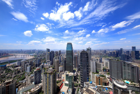 重庆市中区鸟瞰图