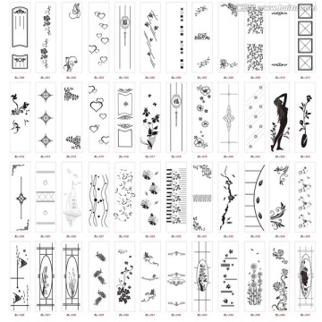 平开门镜花 移门雕刻 路径图