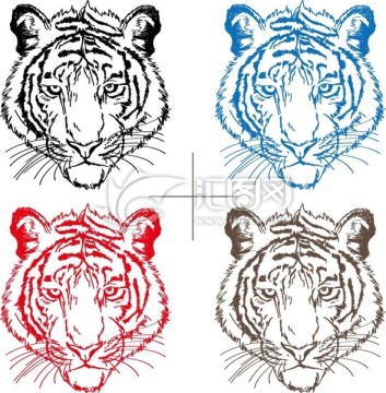 tiger 老虎服裝紋身素材