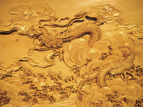 龍 浮雕背景墻