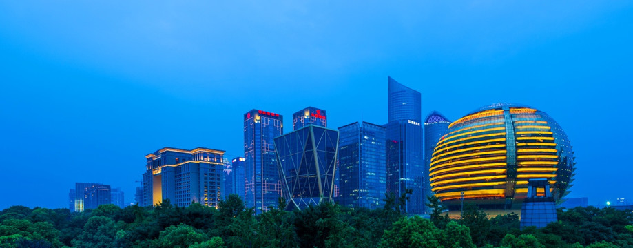 杭州钱江新城夜景