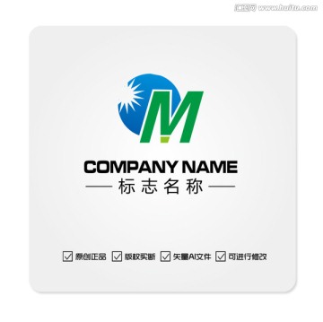 M字母logo