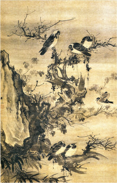 古木寒鴉圖 不分層