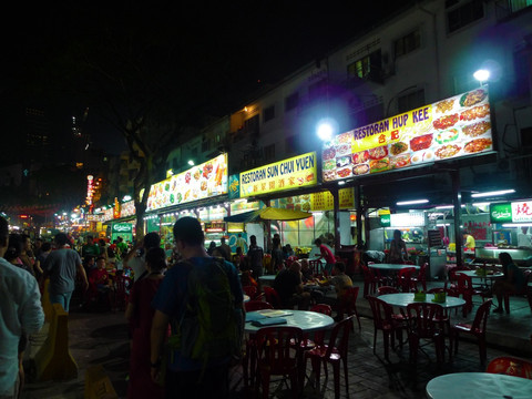 马来西亚吉隆坡阿罗街夜市