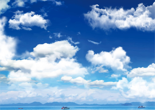 晴朗天空 藍天白云
