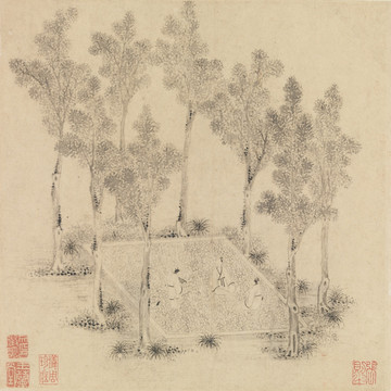 山水風景國畫 明代 文征明