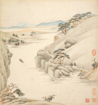 山水古代名画 明代 王鉴