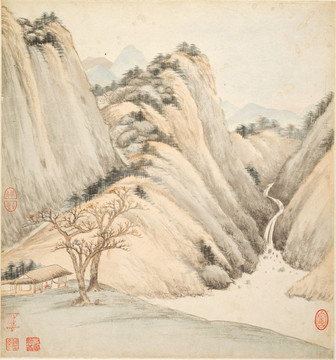 山水古代名画 明代 王鉴