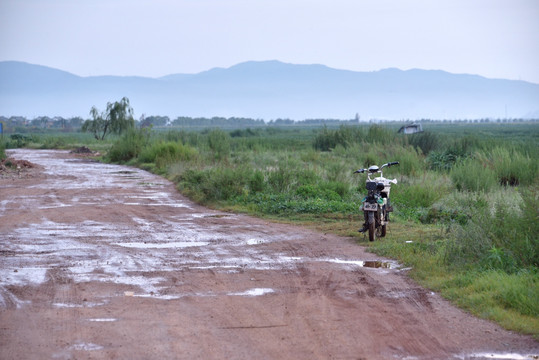 泥泞的路面