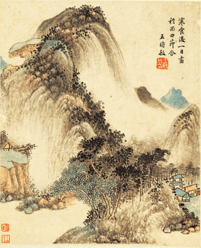 水墨山水意境國(guó)畫(huà) 王時(shí)敏