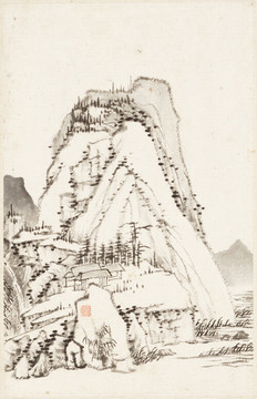 水墨山水風(fēng)景國(guó)畫