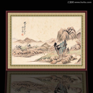 水墨山水画 清代 黄山寿