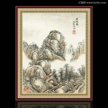 山水風(fēng)景仿古 清代 唐岱