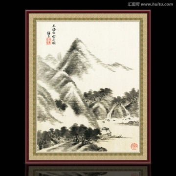 山水風(fēng)景仿古 清代 唐岱