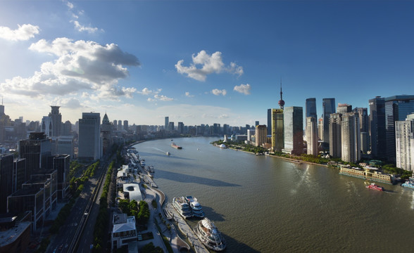 上海黃浦江畔建筑群風(fēng)光