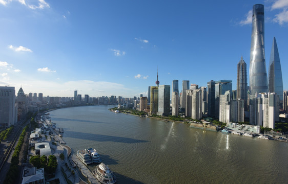 上海外灘的建筑群風(fēng)光