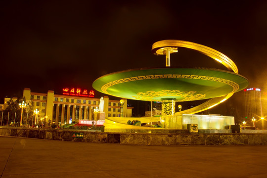 成都天府广场夜景