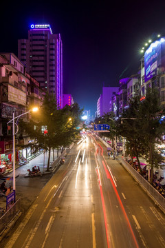 湖北省恩施市东风大道夜景